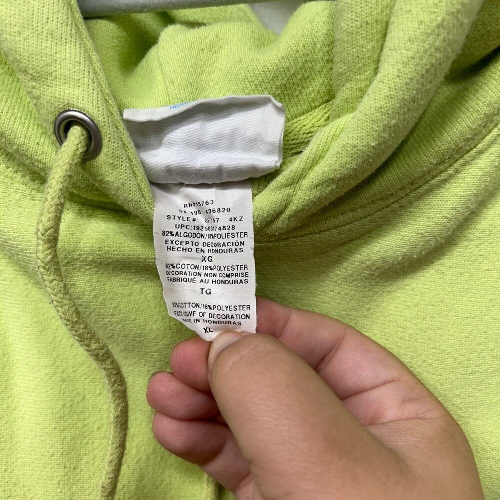 Champion green reverse weave hoodie sweater kangaroo pocket athletic XL - Picture 5 of 8